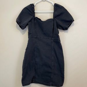 black denim dress